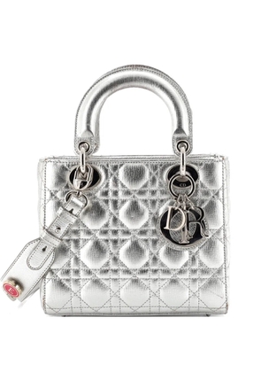 Christian Dior Pre-Owned My ABCDior Lady Dior Bag Metallic Cannage Quilt Leather shoulder bag - Silver