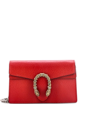 Gucci Pre-Owned Dionysus Bag Leather Super Mini clutch bag - Red