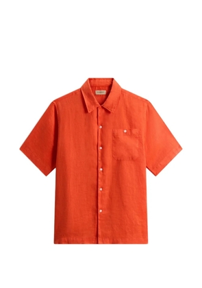 Woolrich garment-dyed short-sleeved shirt - Orange
