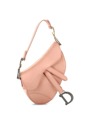 Christian Dior Pre-Owned Saddle Handbag Satin with Crystals Mini shoulder bag - Pink