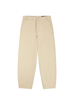 Jacquemus Le De-nimes Paysan logo-embroidered jeans - Neutrals