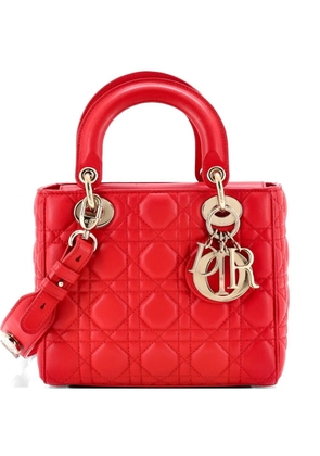 Christian Dior Pre-Owned My ABCDior Lady Dior Bag Cannage Quilt Lambskin crossbody bag - Red
