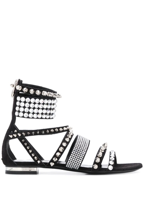 Philipp Plein studded 25mm sandals - Black
