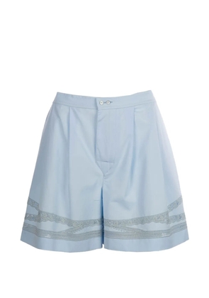 Ermanno Scervino lace-trim cotton shorts - Blue