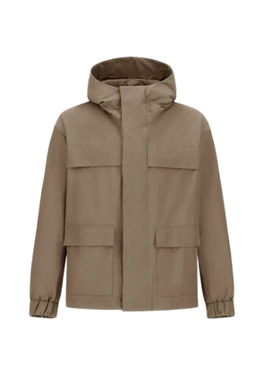 Herno relaxed-fit hooded jacket - Brown