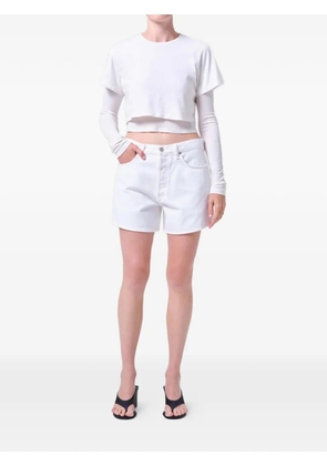 AGOLDE five-pocket denim shorts - White