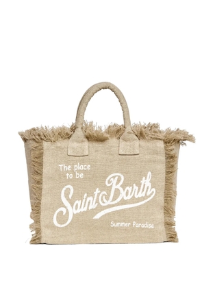 MC2 Saint Barth Colette fringed tote bag - Neutrals