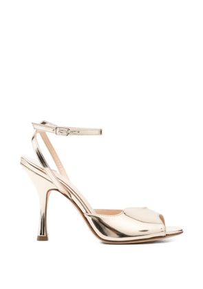 Anna F. metallic peep-toe sandals - Gold