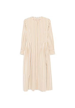 Antonelli striped pleated dress - Neutrals