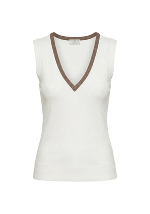 Brunello Cucinelli ribbed-knit top - Neutrals