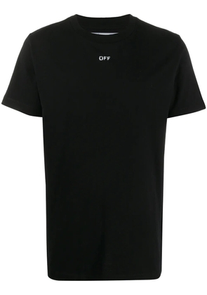 Off-White stencil logo-print T-shirt - Black