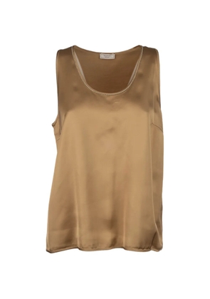 Peserico chain-trim top - Gold
