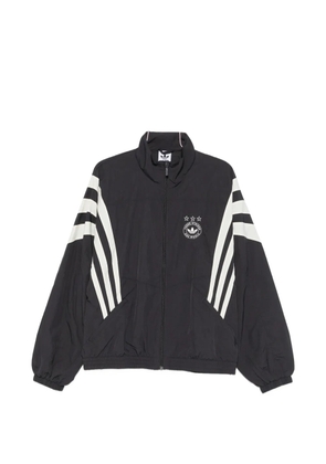 adidas stripe-detail logo-print jacket - Black