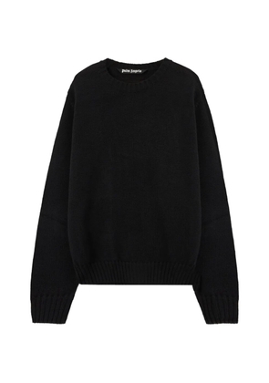 Palm Angels back curved logo sweater - Black