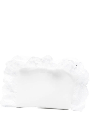 Simone Rocha broderie-anglaise ruffled clutch bag - White