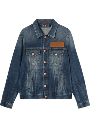 Palm Angels palm logo denim jacket - Blue