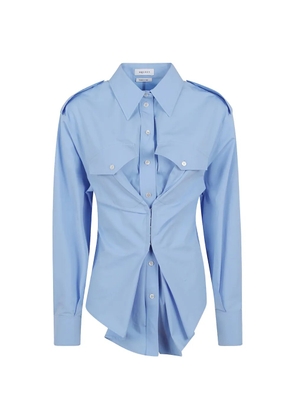 Alexander McQueen corset-style epaulette shirt - Blue