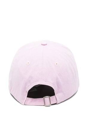 Sunflower flower-embroidered baseball cap - Purple