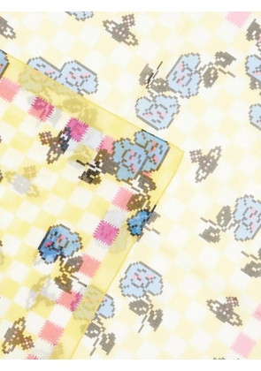 Vivienne Westwood Orb pixelated floral-print scarf - Yellow