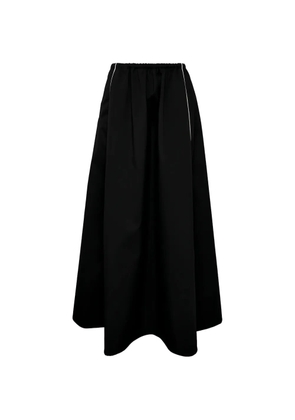 MSGM elasticated midi A-line skirt - Black