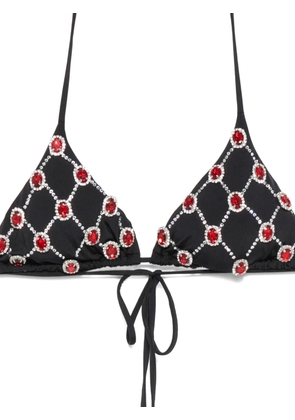 VENUJA crystal-embellished lattice bikini - Black