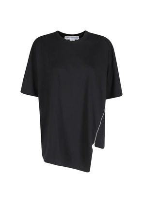 Comme Des Garçons Shirt asymmetric zip-detail T-shirt - Black