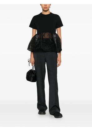 Cecilie Bahnsen David ruffled peplum T-shirt - Black
