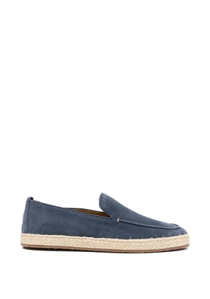 Henderson Baracco braided-midsole suede loafers - Blue