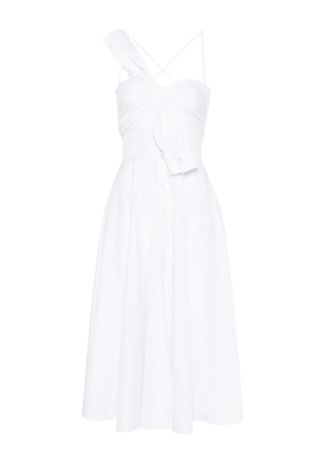 Viktor & Rolf bow drape midi dress - White