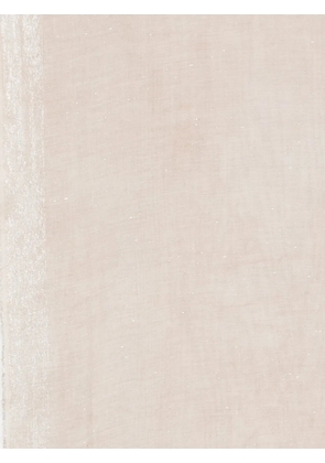 Faliero Sarti metallic-thread frayed scarf - Neutrals