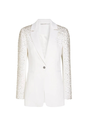 alice + olivia Breann crystal-embellished blazer - White