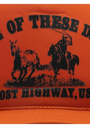 One Of These Days Lost Highway graphic-print cap - Orange