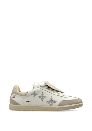 DUKE & DEXTER Plus Duke star-print crocodile-effect sneakers - Neutrals