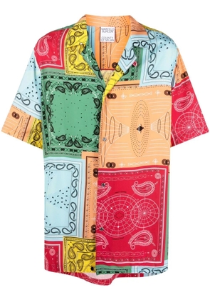 COUNTY OF MILAN bandana-print Cuban shirt - Yellow
