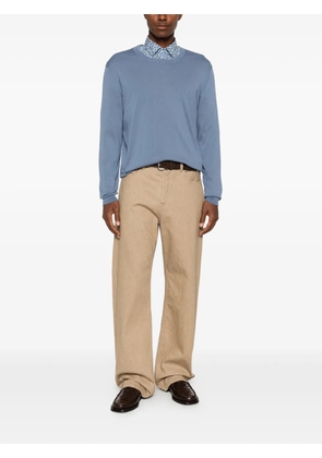 ETRO Pegaso-embroidered sweater - Blue