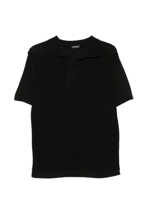 Cenere GB open-knit V-neck T-shirt - Black