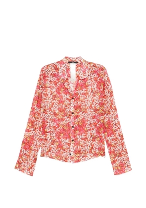 SAPIO floral-print chiffon shirt - Red