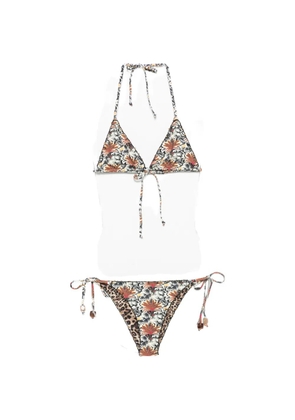 Anjuna Melissa reversible printed crochet-trim bikini - Neutrals