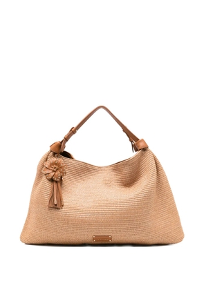 La Carrie La Plage flower-charm shoulder bag - Neutrals