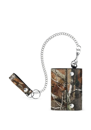 Supreme leather chain wallet - Brown