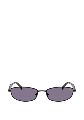 Prada Eyewear satin geometric sunglasses - Black