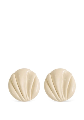Chloé Pleats clip-on earrings - White