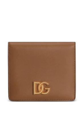 Dolce & Gabbana calfskin wallet with DG logo - Neutrals