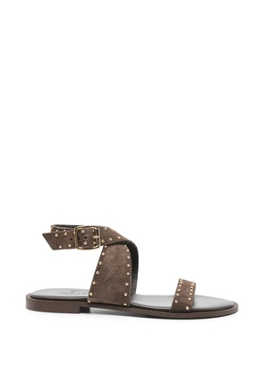 THERA'S studded strap sandals - Brown