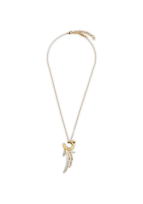 Ferragamo crystal-embellished pendant necklace - Gold