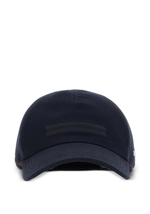 Zegna logo patch cap - Blue