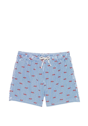 MC2 Saint Barth Lighting Micro Fantasy striped swim shorts - Blue