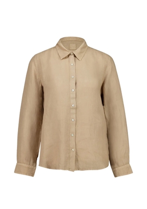 120% Lino Savana long-sleeve shirt - Neutrals
