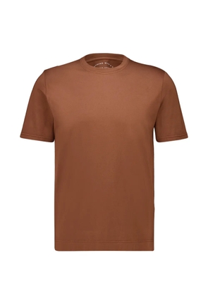 Fedeli Giza short-sleeve knitted t-shirt - Brown