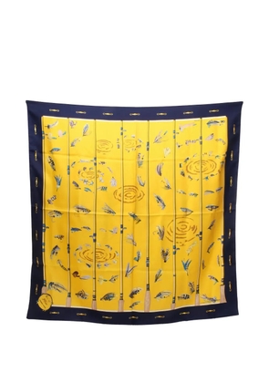 Hermès Pre-Owned 2000s 90 Carré Flies silk scarf - Yellow